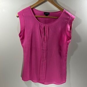 The Limited Pretty Pink Sleeveless Tank Ruffled Blouse Size XS